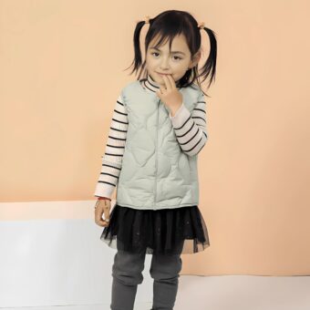 Doudoune grise légère pour petite fille
