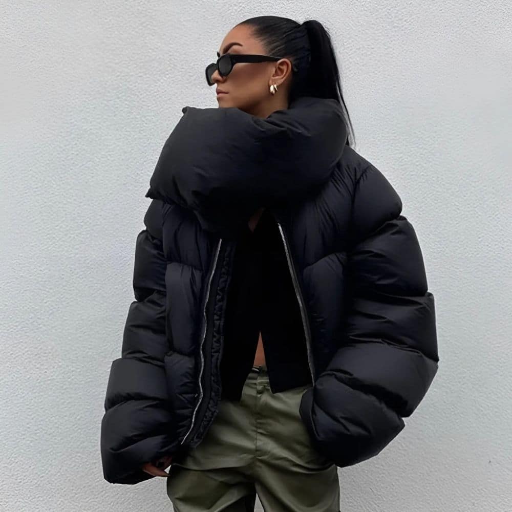 Doudoune courte et col oversize �?� JolieDoudoune