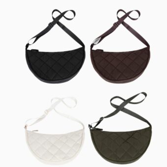 on voit sur un fond blanc plusieurs sacs doudoune à bandoulière pour femme, ils sont de différentes couleurs