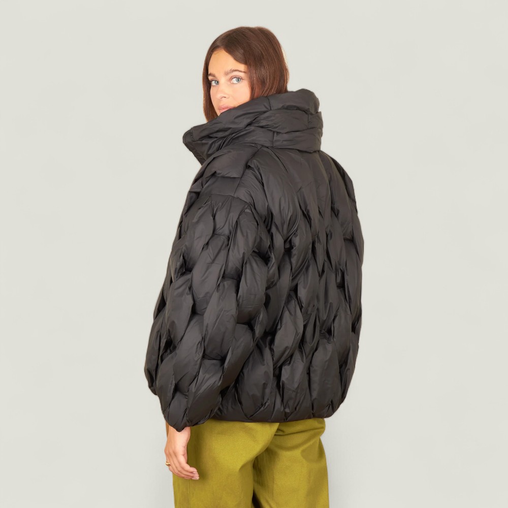 Doudoune femme chaude coupe oversize matelassée – Image 2